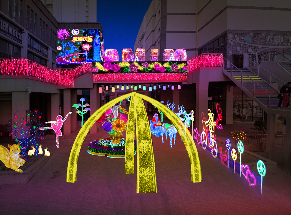 小凌狐节日灯光亮化设计